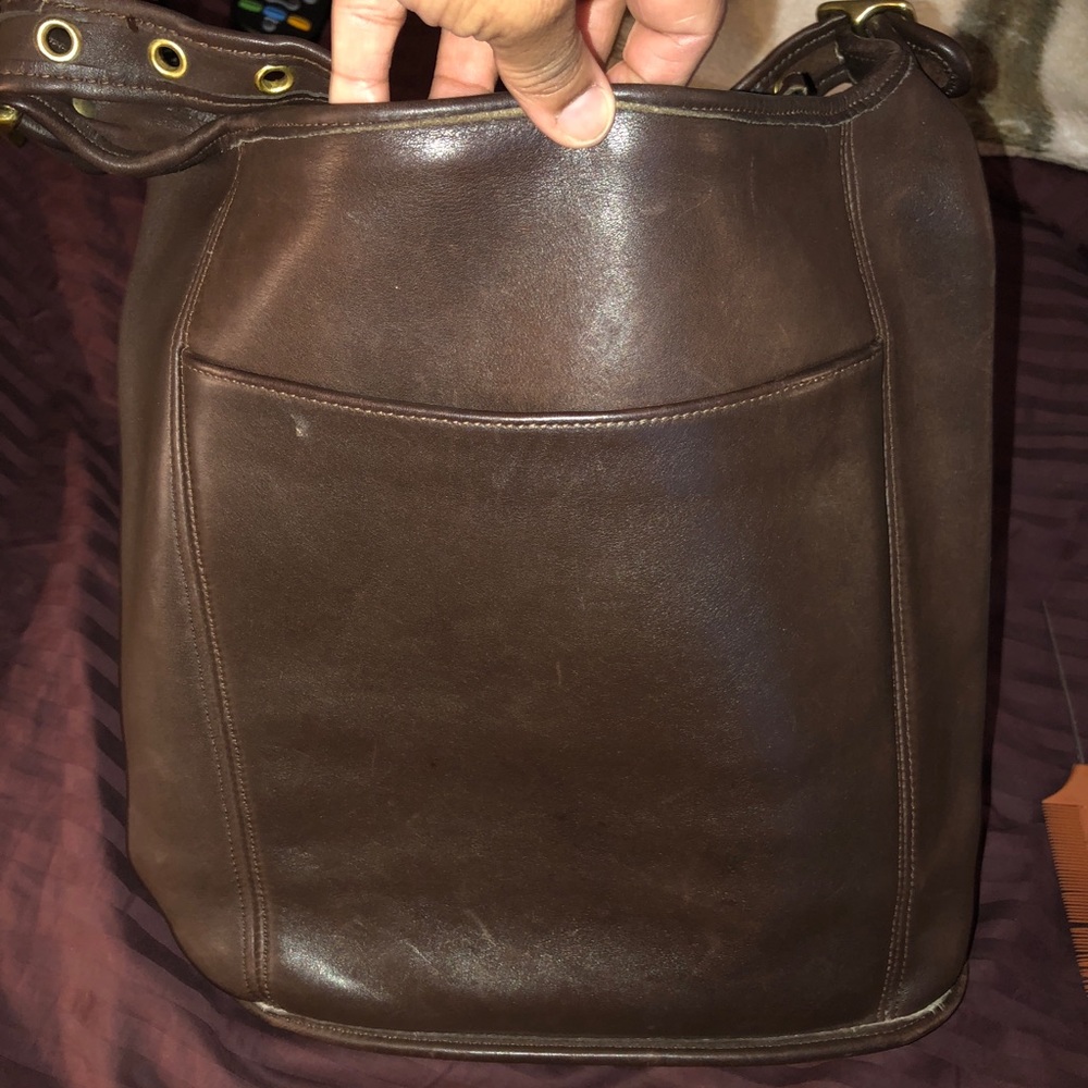 Brown coach bag